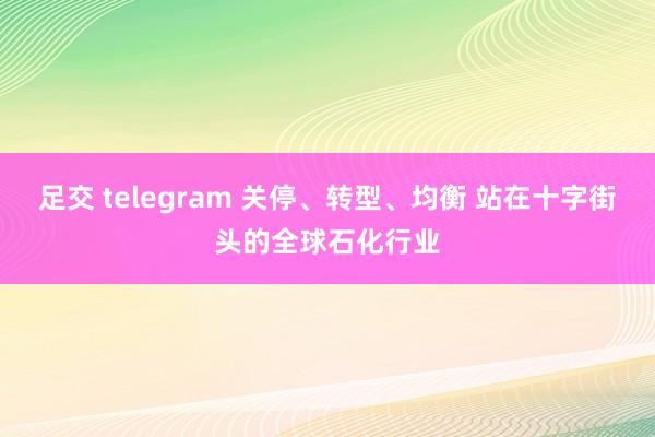 足交 telegram 关停、转型、均衡 站在十字街头的全球石化行业