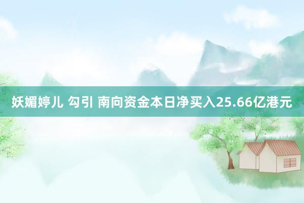 妖媚婷儿 勾引 南向资金本日净买入25.66亿港元